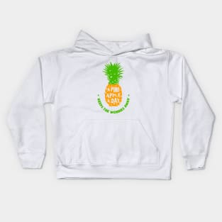 Hand Drawn Pineapple With A Funny Quote. Creative Illustration Kids Hoodie